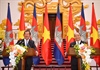 Thủ tướng Việt Nam, Campuchia họp báo chung: Bác bỏ thông tin xuyên tạc, phá hoại