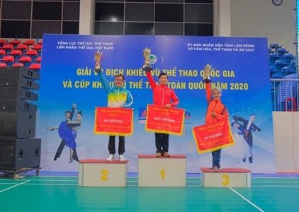 Lâm Đồng vô địch toàn đoàn giải Vô địch Khiêu vũ thể thao toàn quốc