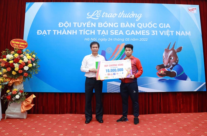 Vinh danh chiếc HCV sau 19 năm của bóng bàn Việt Nam