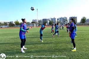 Tuyển nữ Việt Nam sẵn sàng cho trận đấu với đội bóng số 1 châu Á